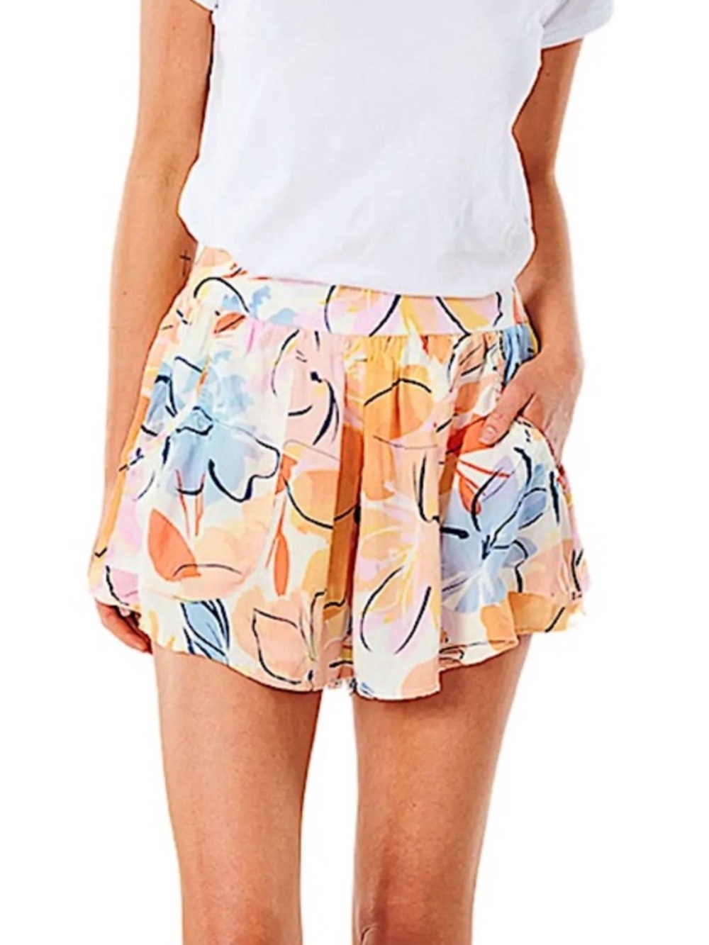 Rip Curl Bloom Floral Loose Fit Flowy Shorts Size M. NEW